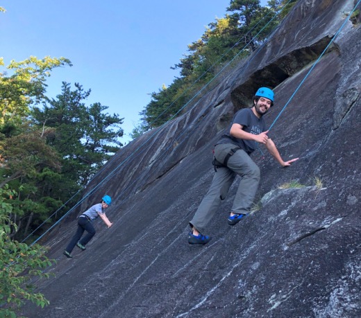 MAT students climb Cedar Rock