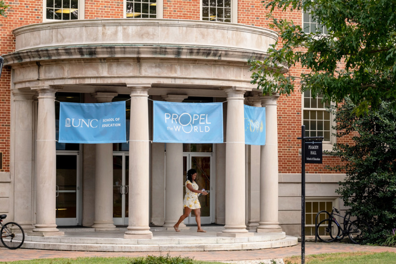 School of Education at Peabody Hall on the campus of the University of North Carolina at Chapel Hill.
