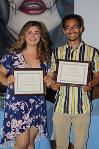Recipients of the 2024 Galassi-Brown Award: Manuela Perdomo (left) and Joseph Ziegler (right)