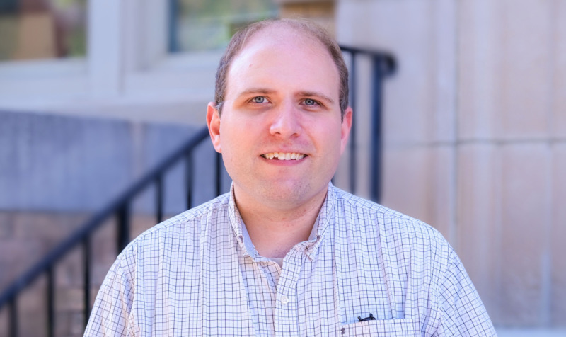 Cody Loy portrait outside of Peabody Hall