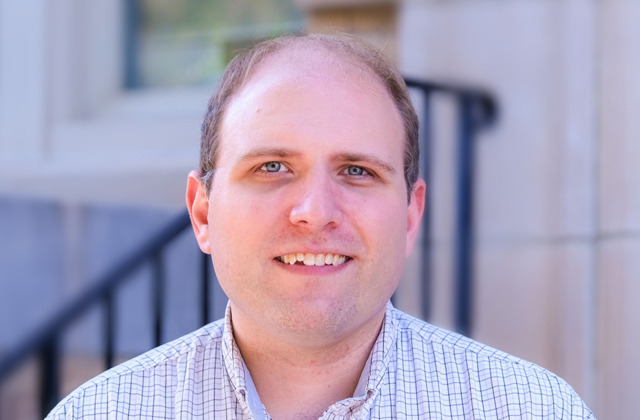 Cody Loy portrait outside of Peabody Hall