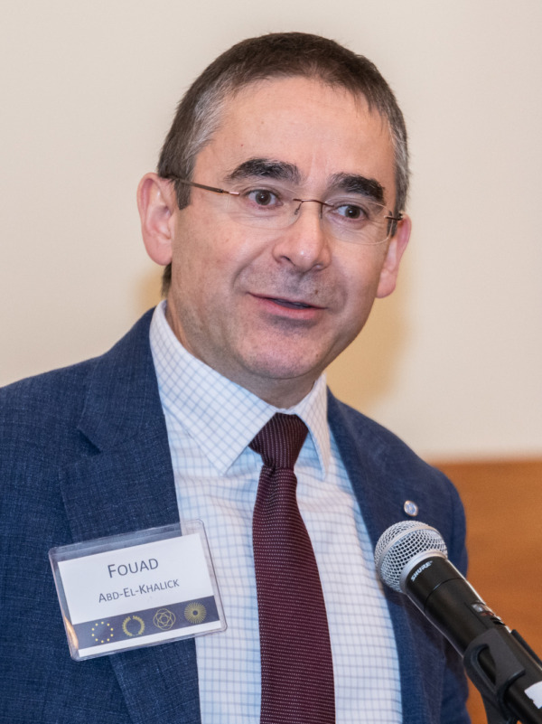 Photo of Fouad Abd-El-Khalick speaking at Alumni Awards Dinner.