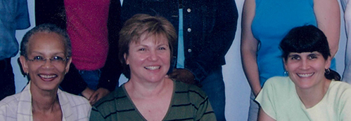Photo of, left to right, Carrol Malloy, Judith Meese, and Jill Hamm