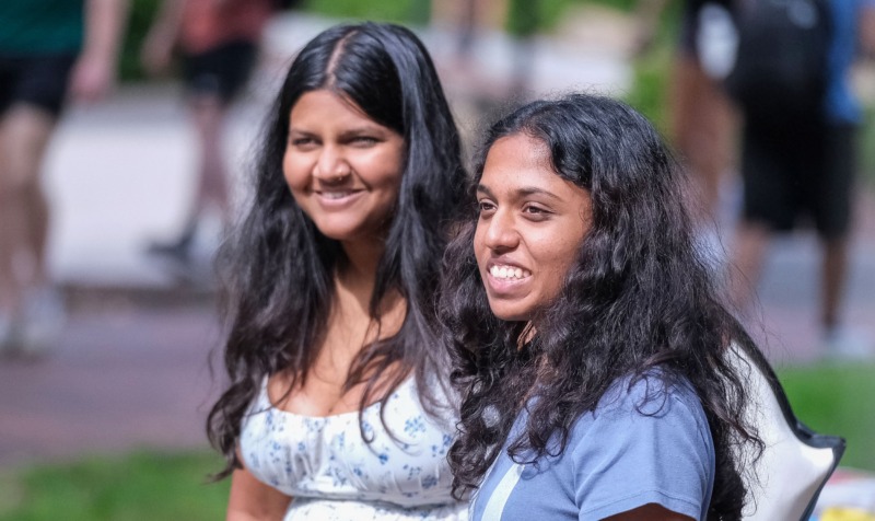 Students at an undergraduate welcome event for the UNC School of Education.