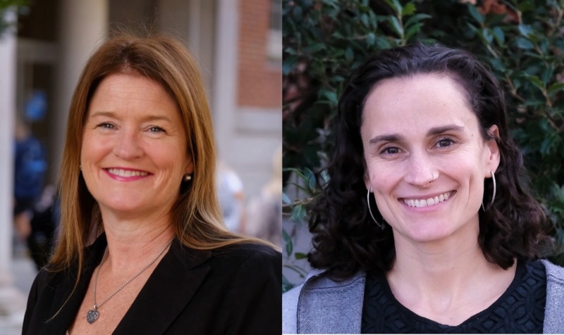 Image of Dorothy Espelage (right) and Marisa Marraccini (left)