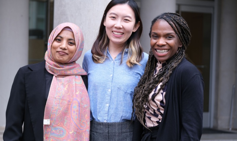 Group of students in Dionne Cross Francis' lab pose for a photo.